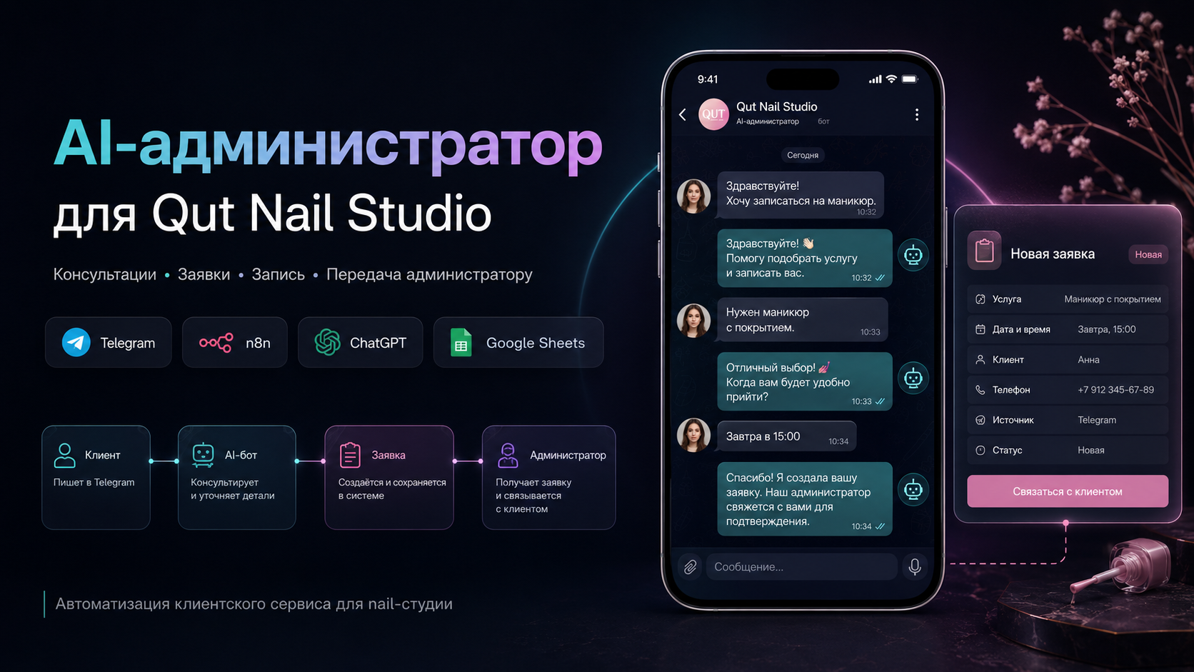 AI-администратор для Qut Nail Studio