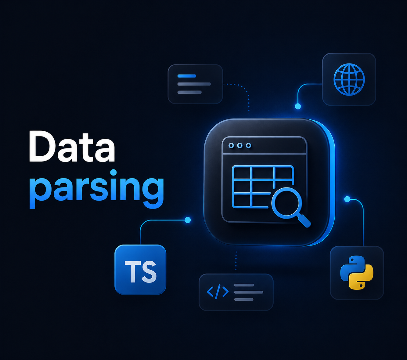 Разработаю парсер данных с сайтов на Python или TypeScript