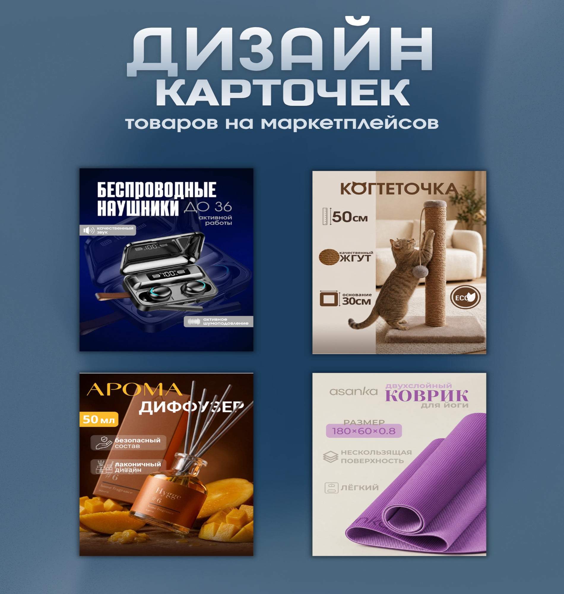 Дизайн карточек товаров для маркетплейсов