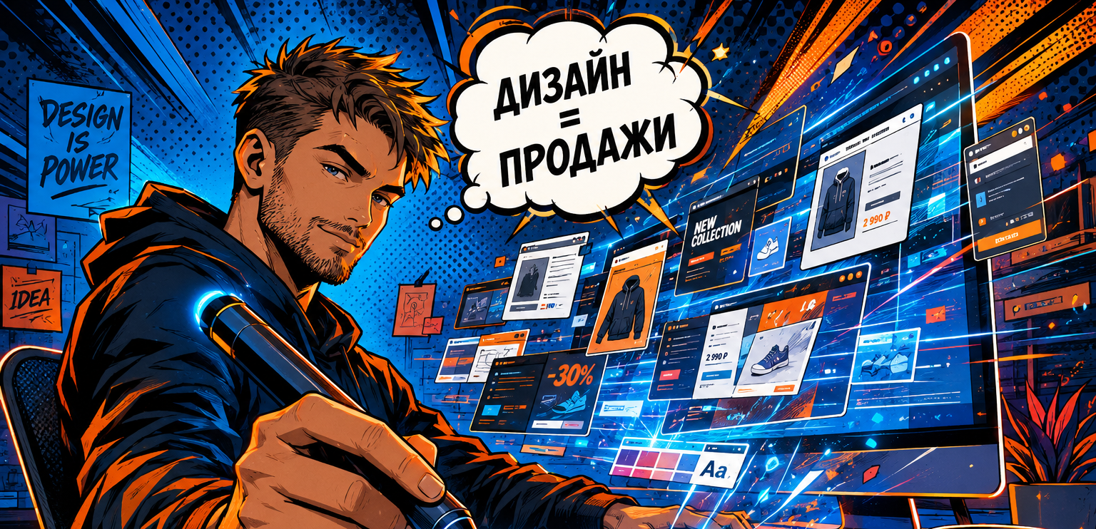 Создам дизайн сайта и товарных карточек в едином стиле