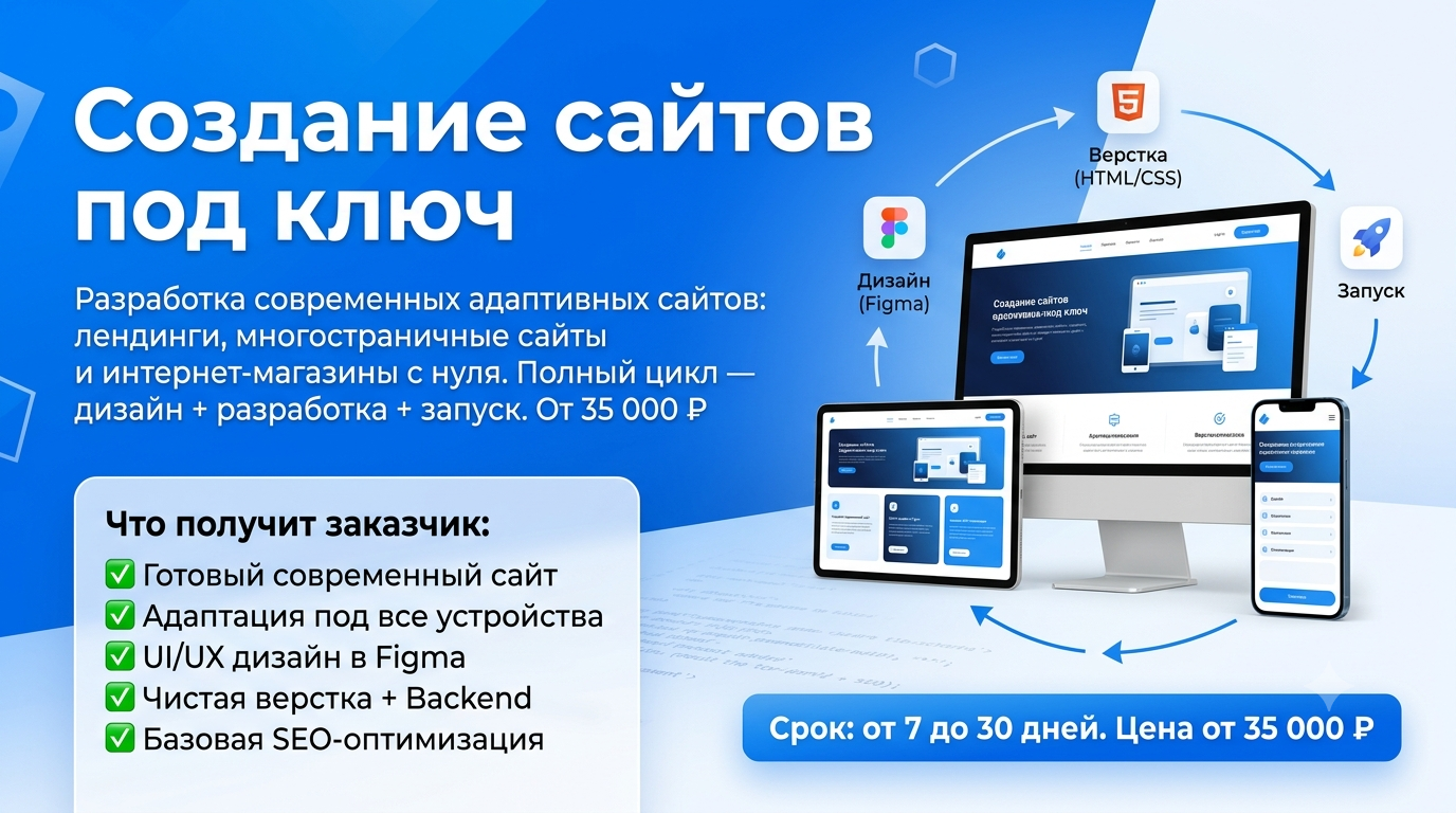 Создание сайтов под ключ