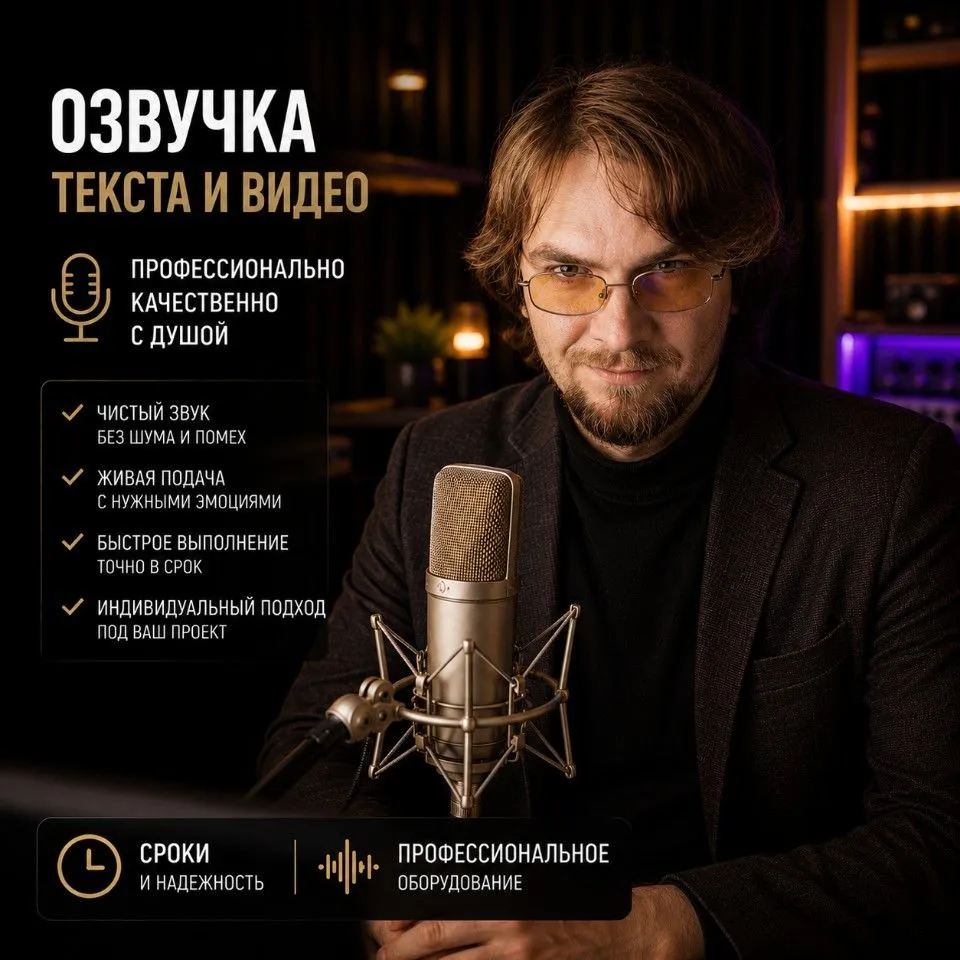 Закадр\ дубляж любого контента (Ru. Eng. Deu.)