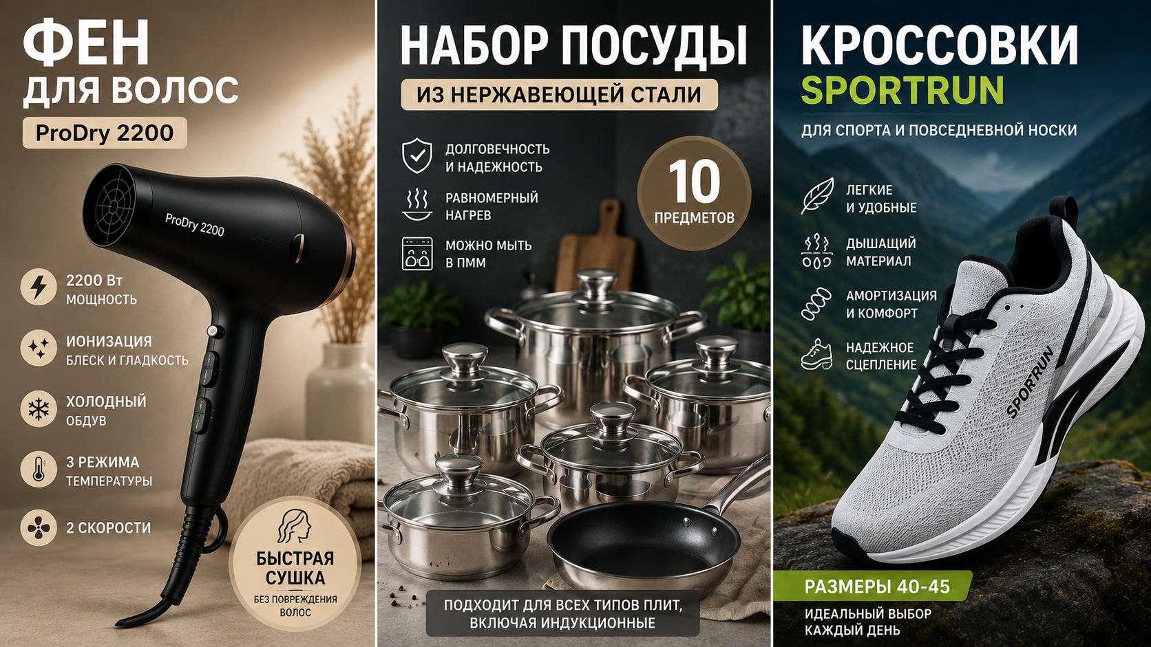 Дизайн карточек товаров для маркетплейсов Wildberries и Ozon