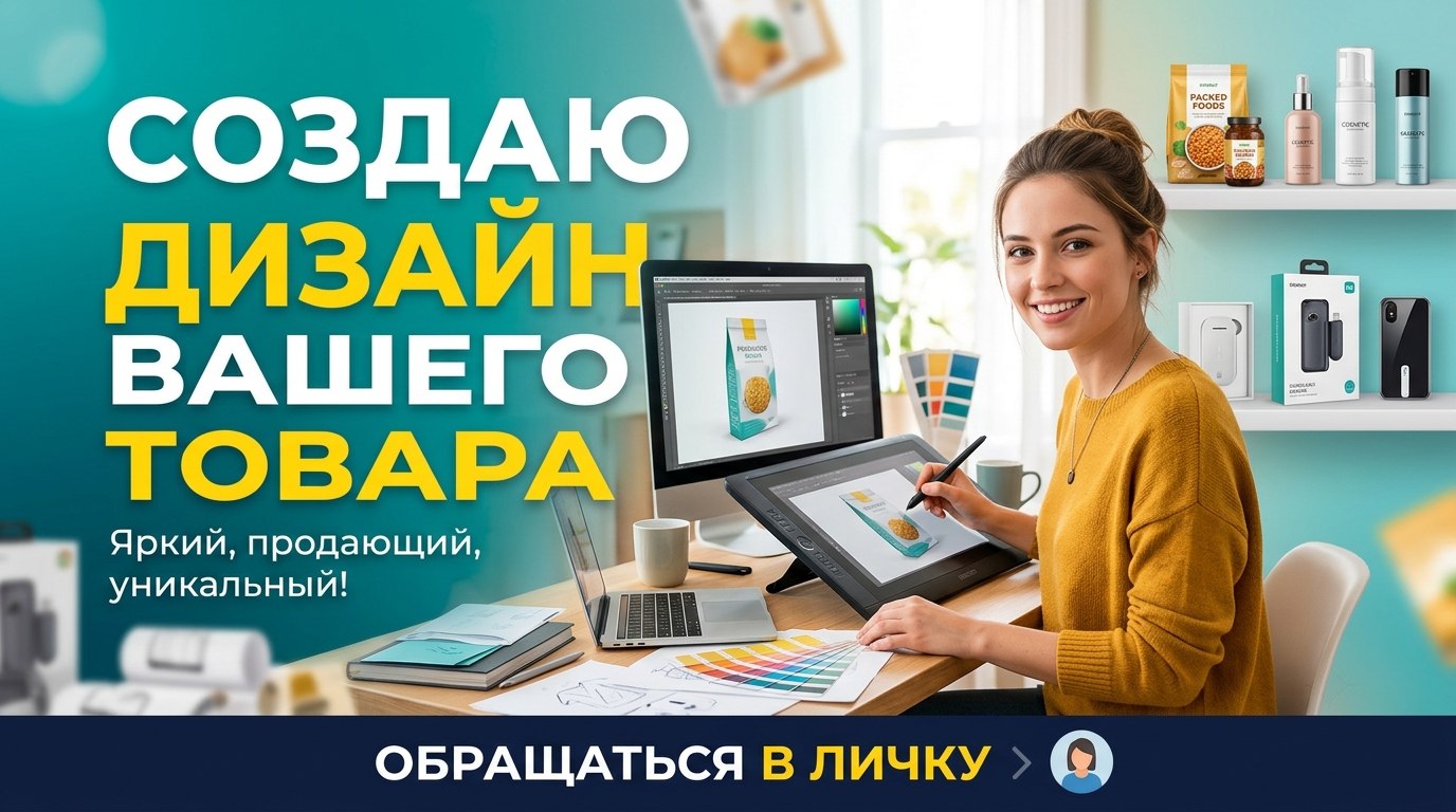 Создам дизайн карточек товаров для маркетплейсов с акцентом на CTR и конверсию