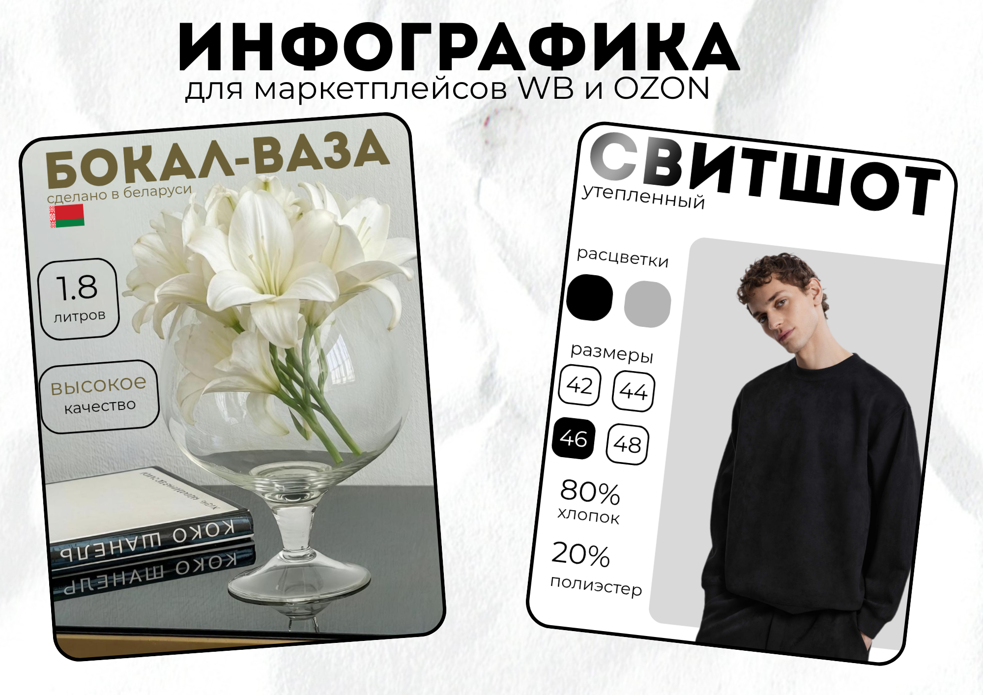 Создам дизайн карточек товаров для Wildberries и Ozon по низкой цене