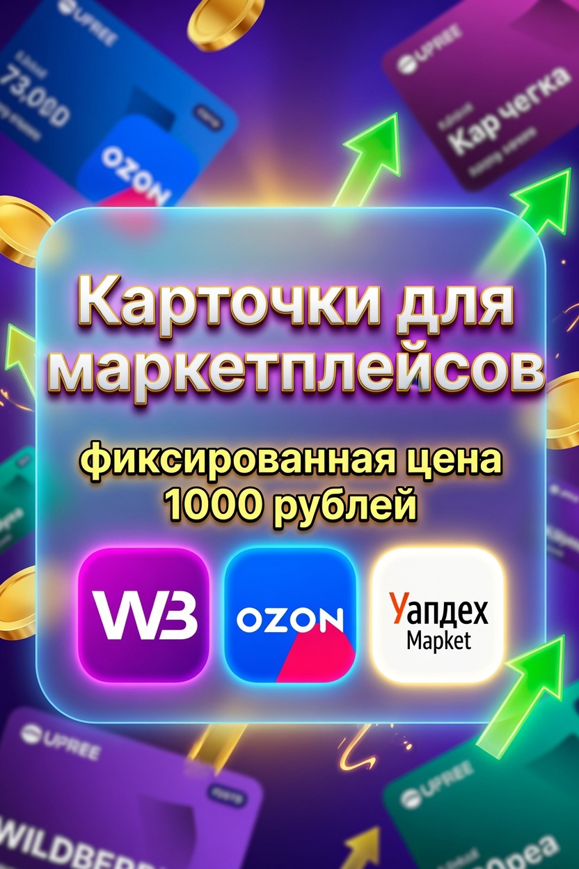 Создам дизайн карточек товаров для Wildberries, Ozon и Яндекс Маркета