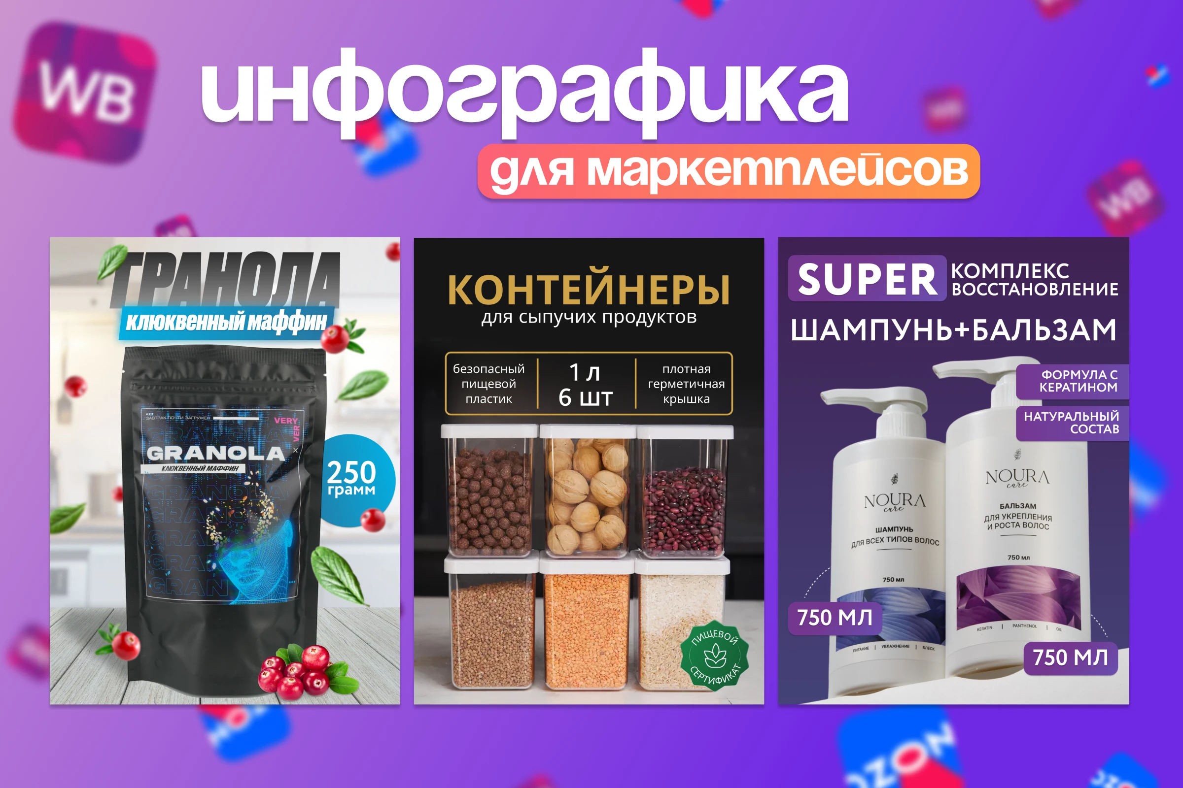 Инфографика для карточек товаров маркетплейсов
