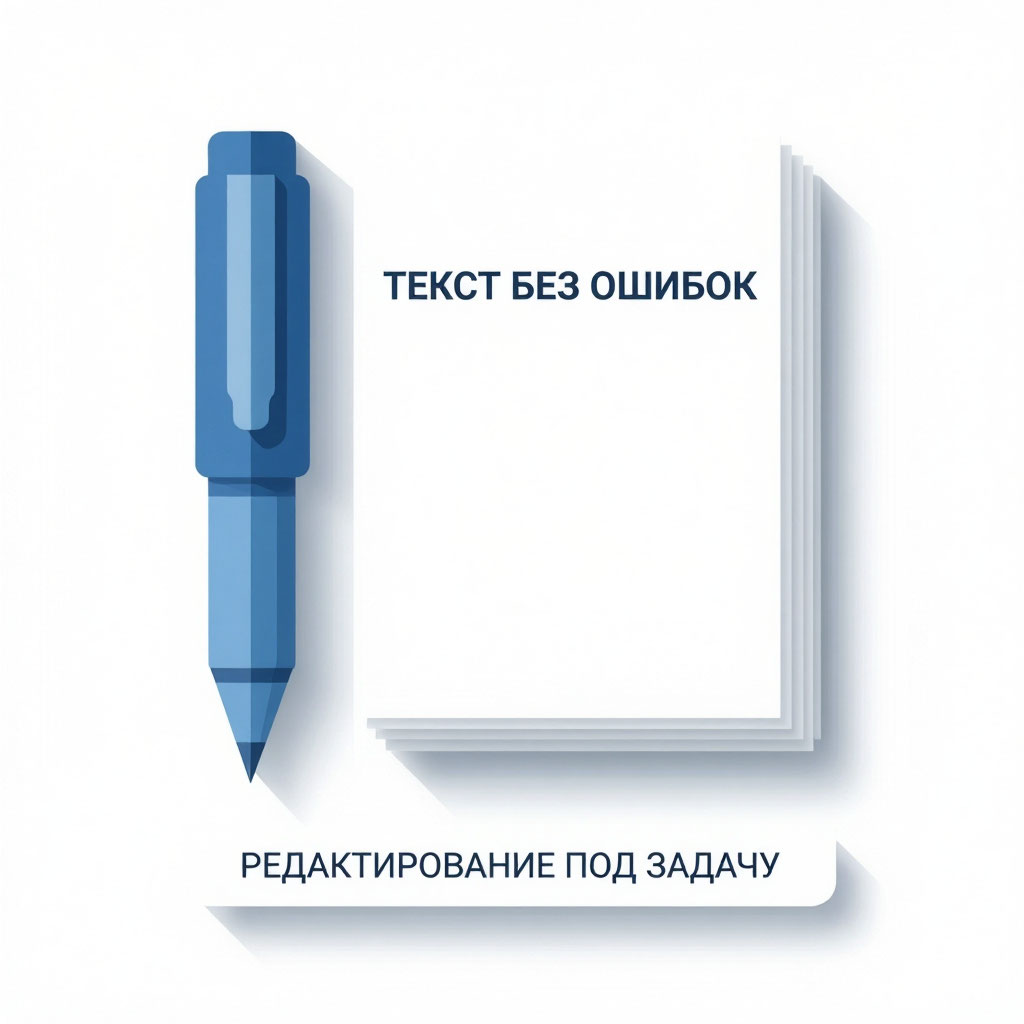 Отредактирую текст: исправлю ошибки, улучшю стиль и логику