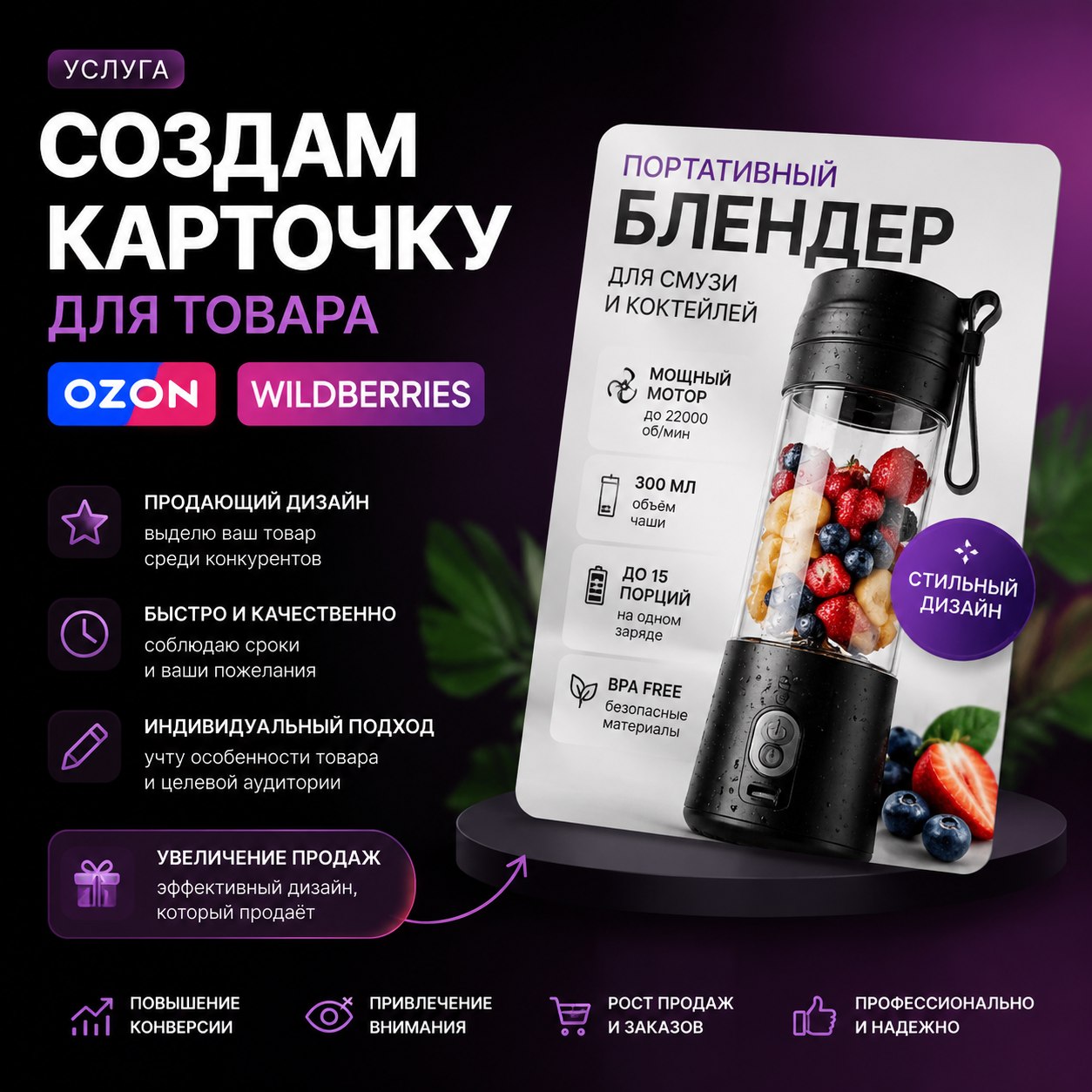 Создам качественную карточку или видео для товара на маркетплейсе