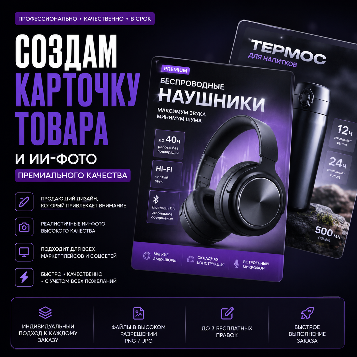 Создам карточку товара с реалистичными ИИ-фото для маркетплейсов