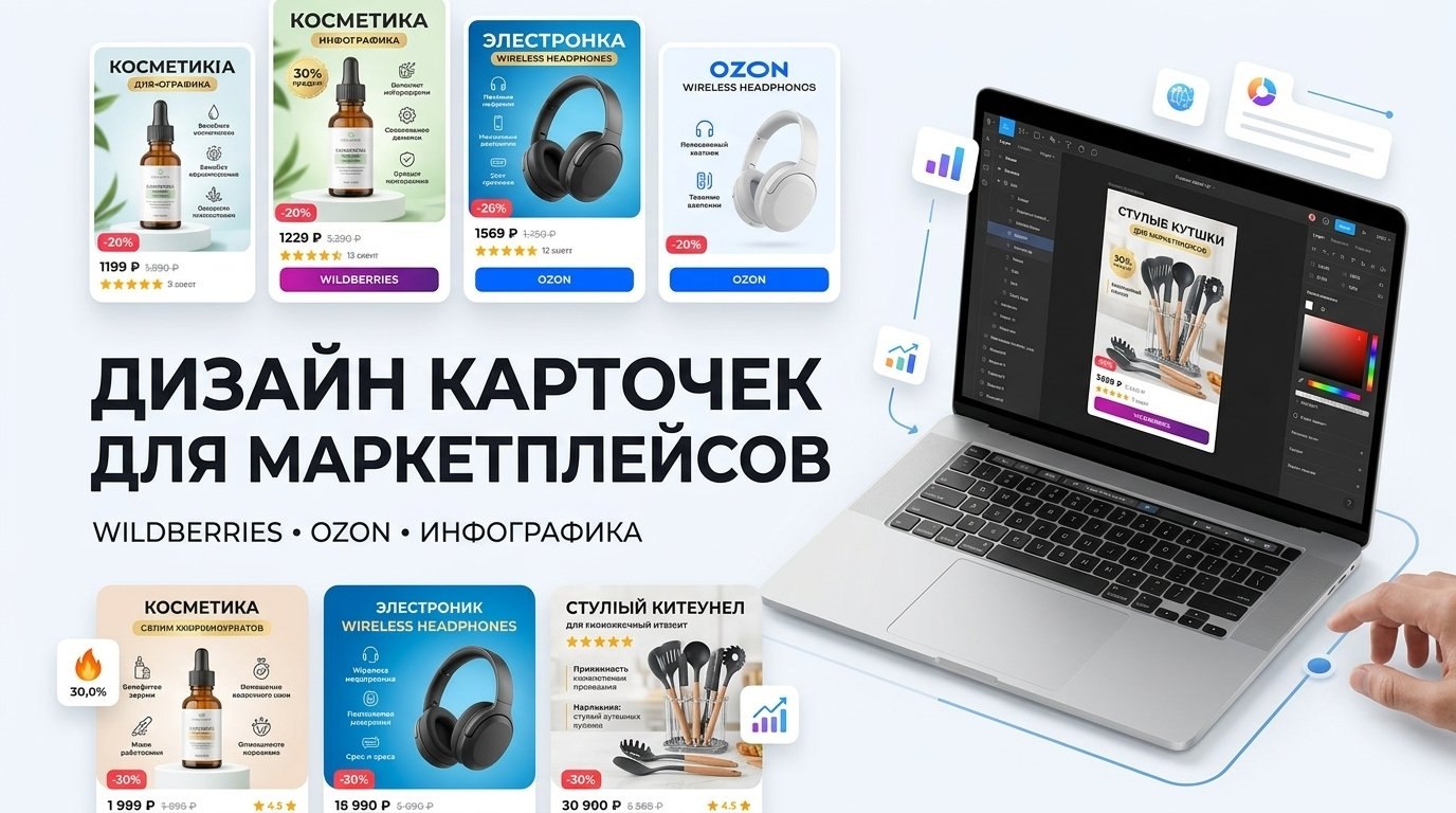 Создам дизайн карточек товаров…