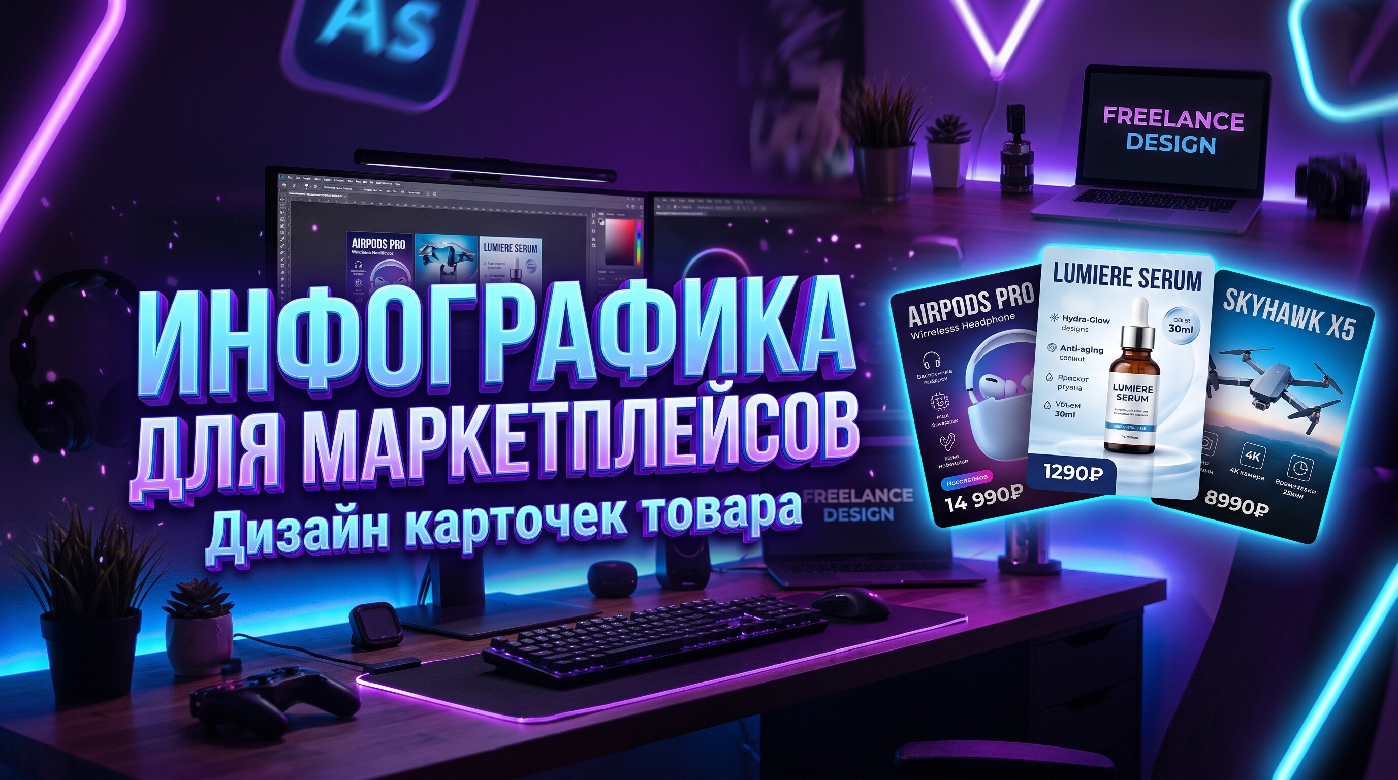 Дизайн карточек товаров для WB и Ozon