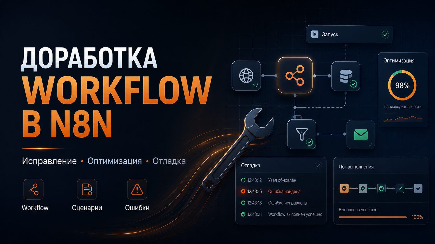 Исправлю и доработаю workflow в n8n