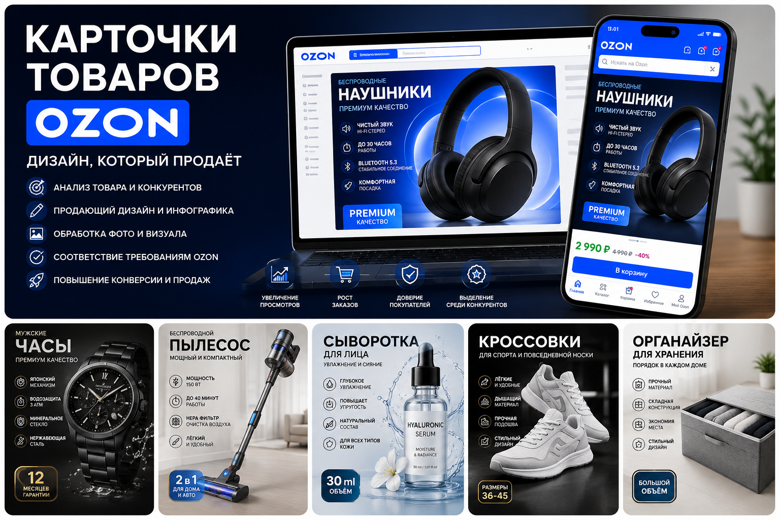 Создам готовую карточку товара для маркетплейсов OZON и Wildberries