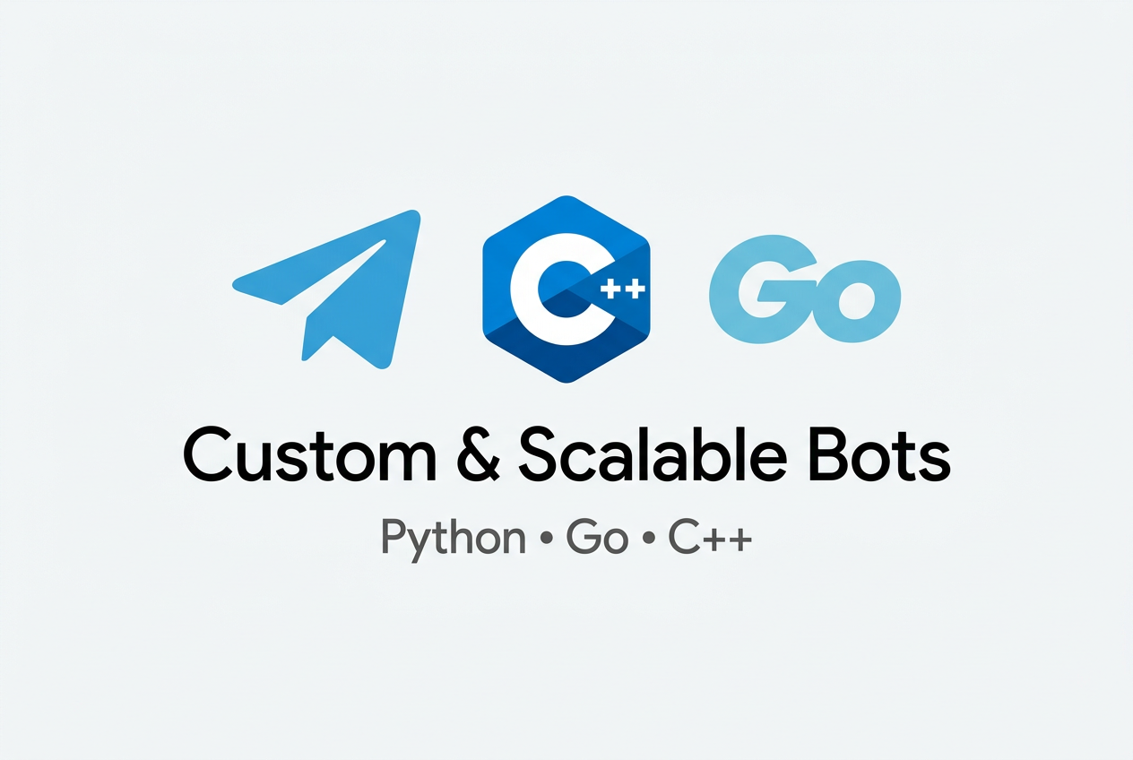 Разработка Telegram-ботов на Python и Go под ваши задачи