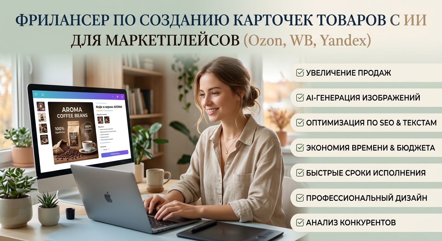 Создам инфографику и AI-контент для карточек товаров на маркетплейсах