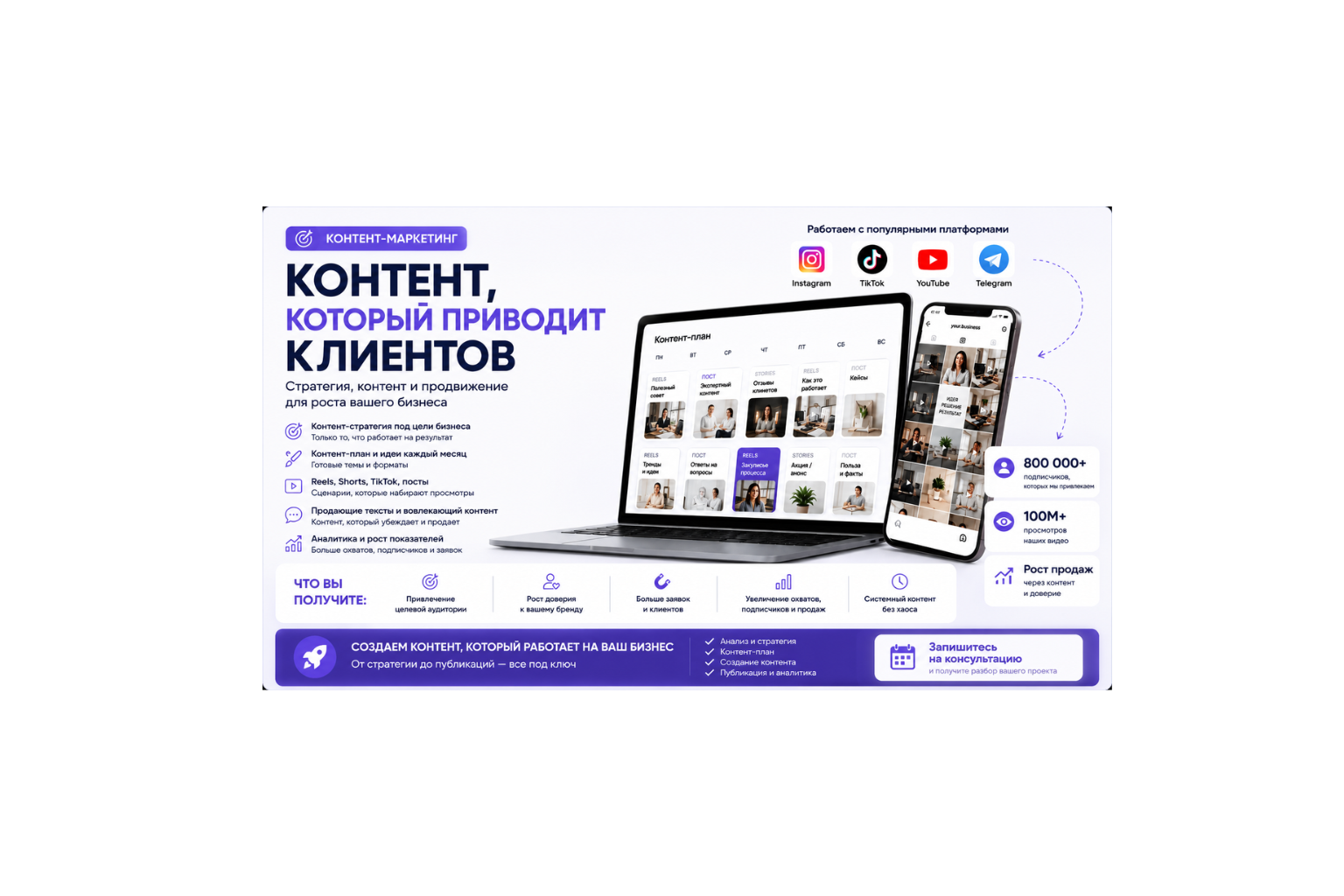 Создам контент-маркетинг для роста вашего бизнеса