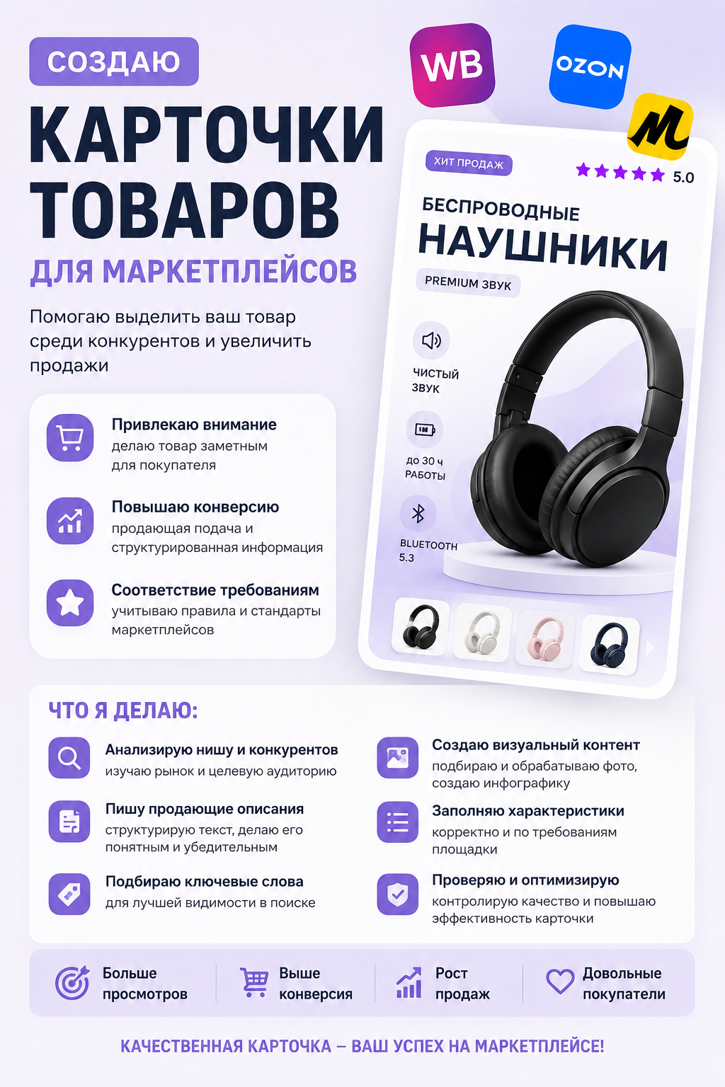 Создам качественные карточки товаров для маркетплейсов