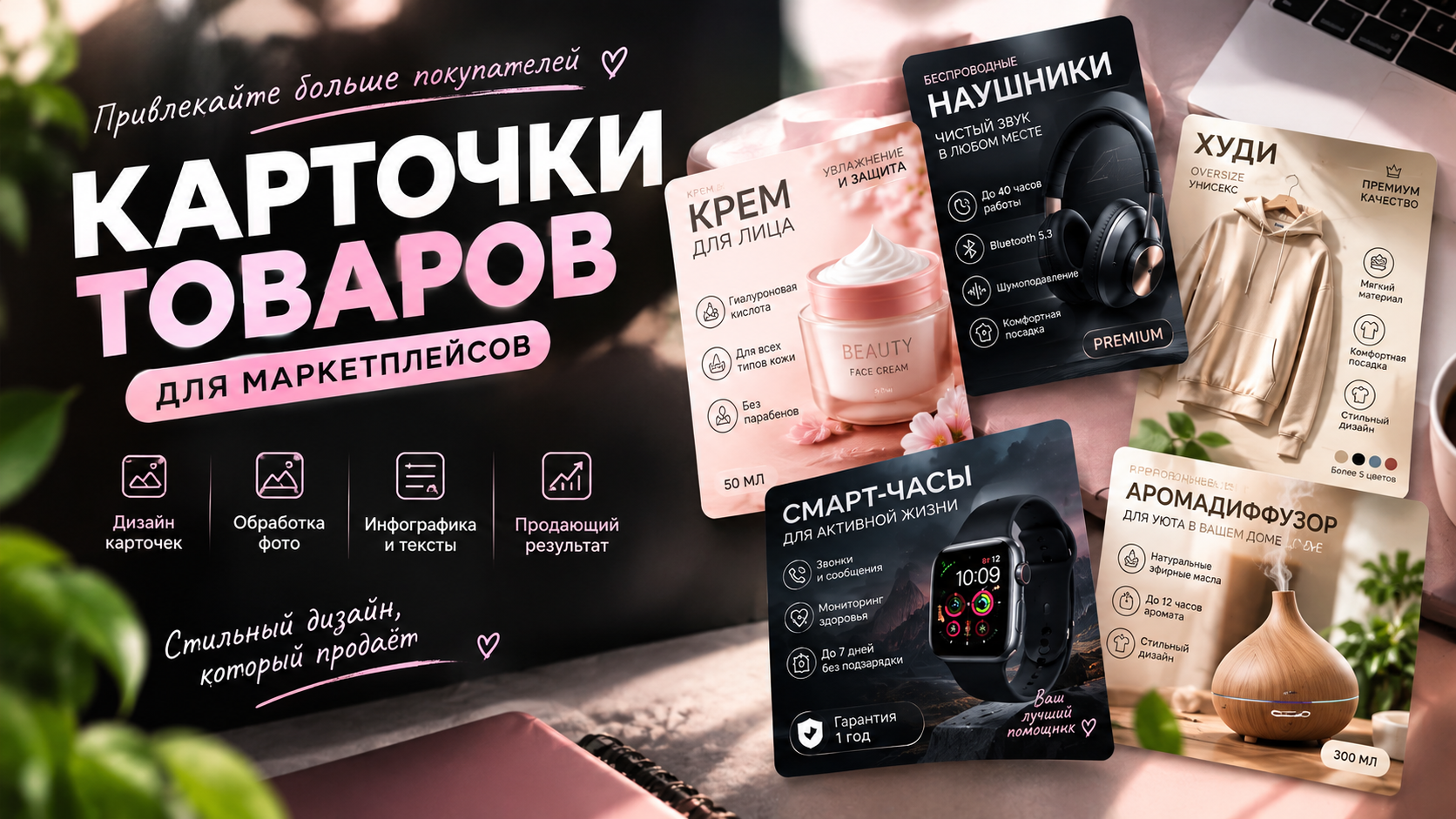 Оформлю продающую карточку товара для маркетплейса