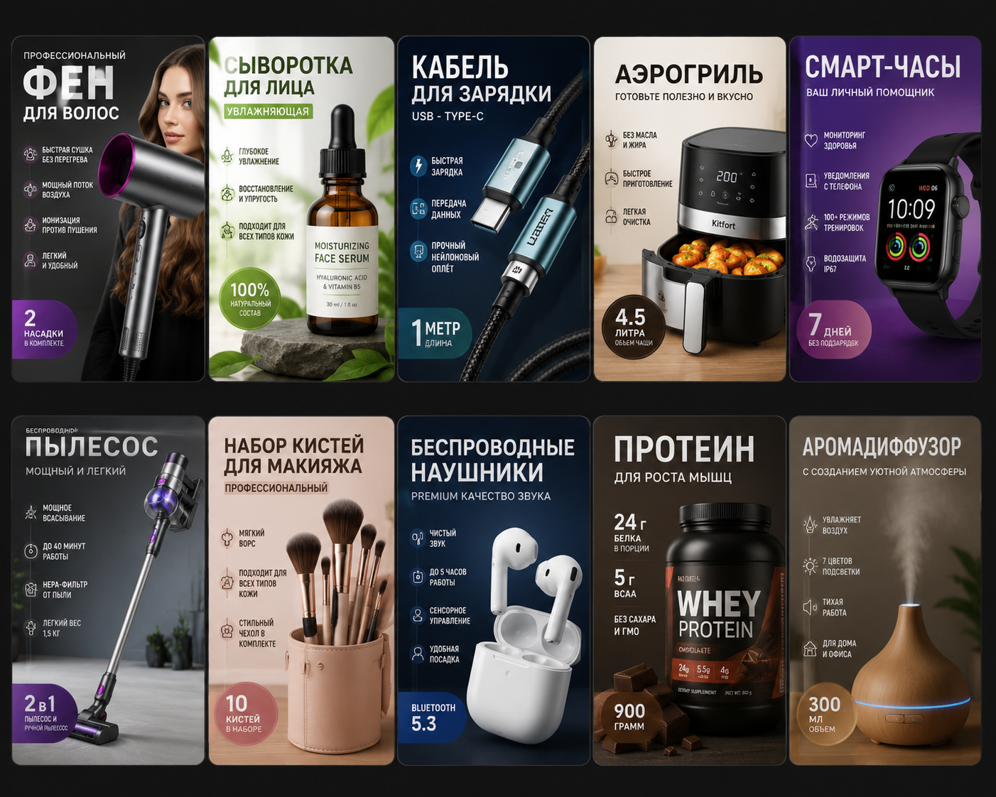 Создам инфографику и дизайн карточек товаров для маркетплейсов под ключ
