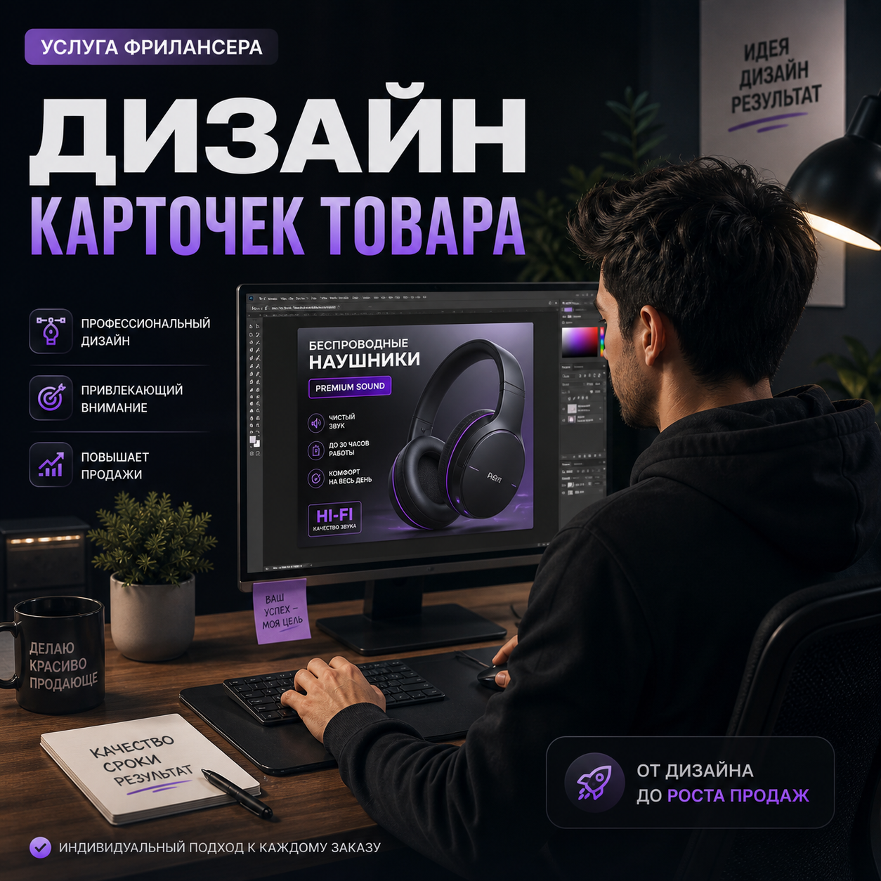 Создам продающие карточки товаров для маркетплейсов с SEO-оптимизацией