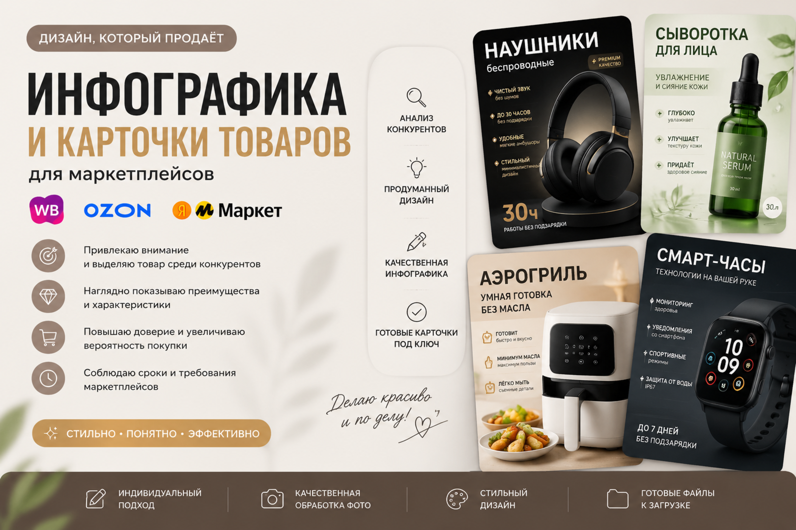 Создание инфографики и продающих карточек для маркетплейсов