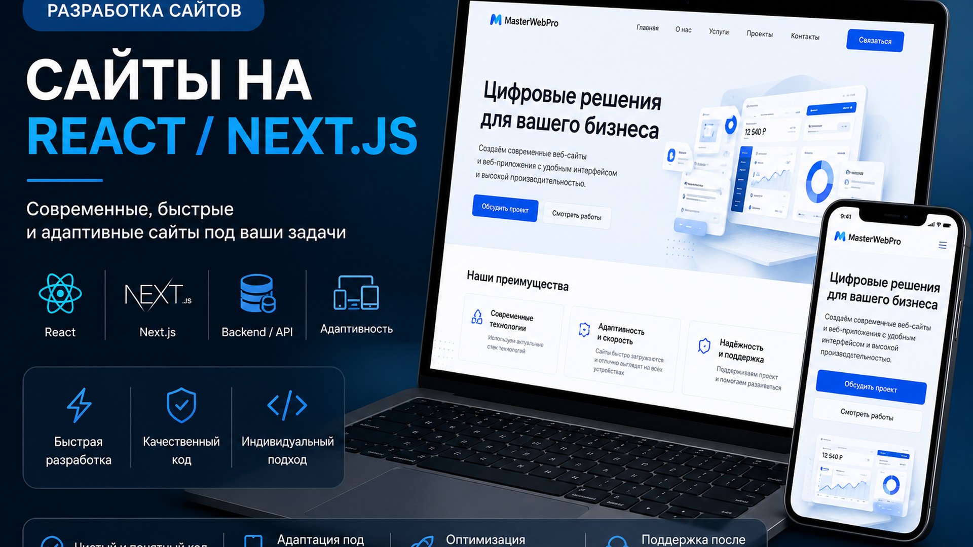 Разработка современного сайта на React/Next.js