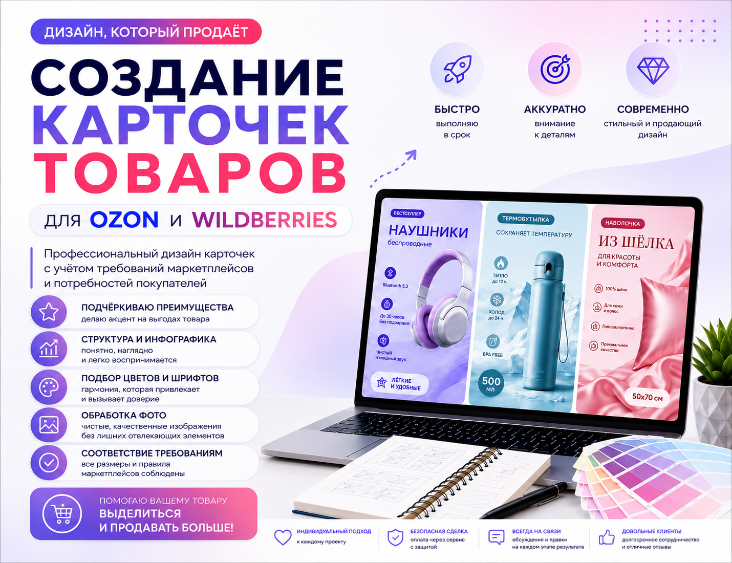 Создам инфографику для карточек товаров маркетплейсов