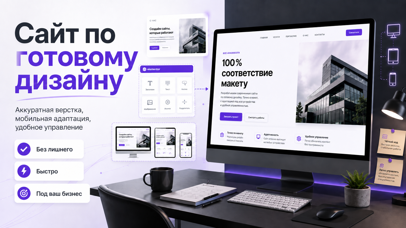 Сверстаю сайт любой сложности на Elementor PRO с динамическим функционалом