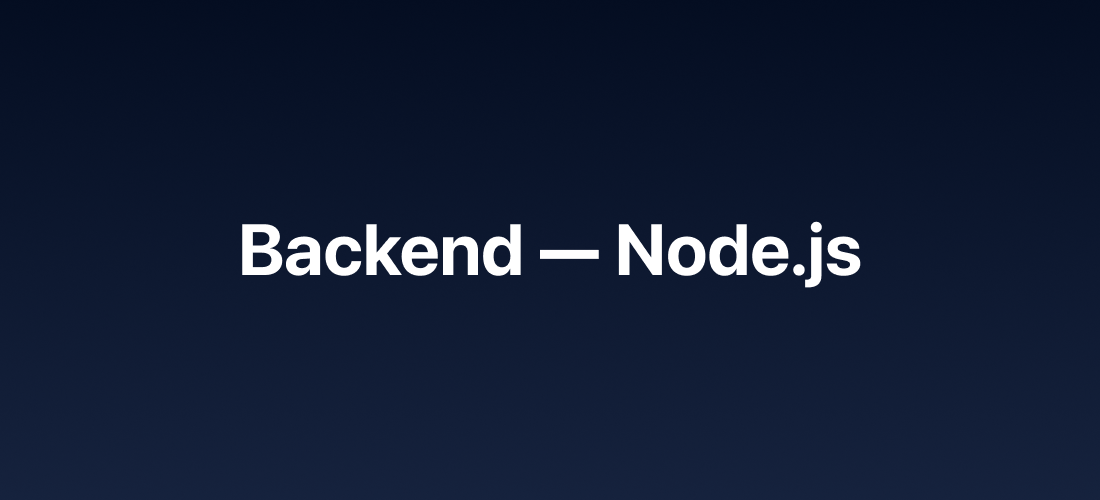 Backend-разработка на Node.js