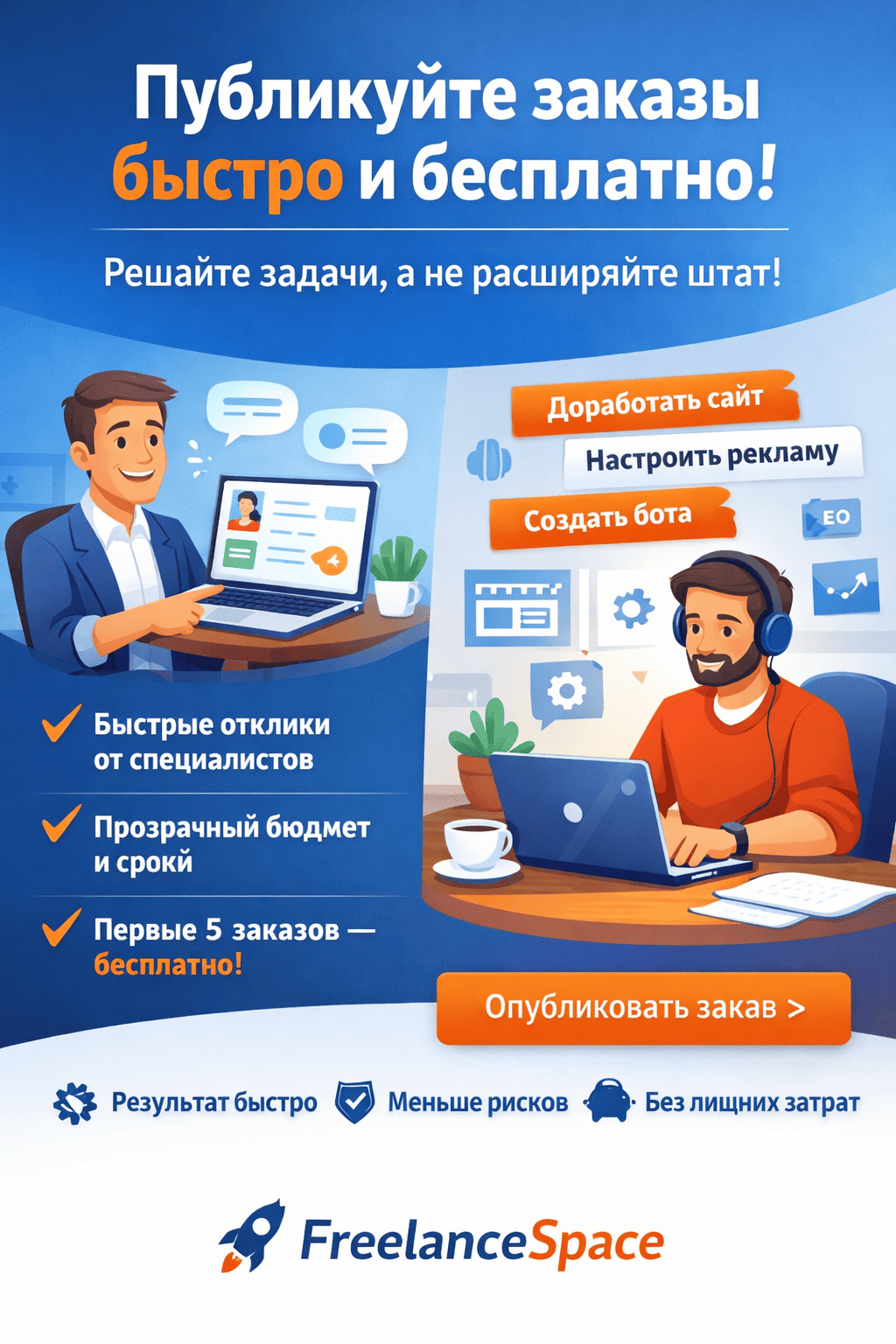 Как быстро закрывать задачи в IT и не раздувать штат: зачем заказчикам публиковать заказы на FreelanceSpace
