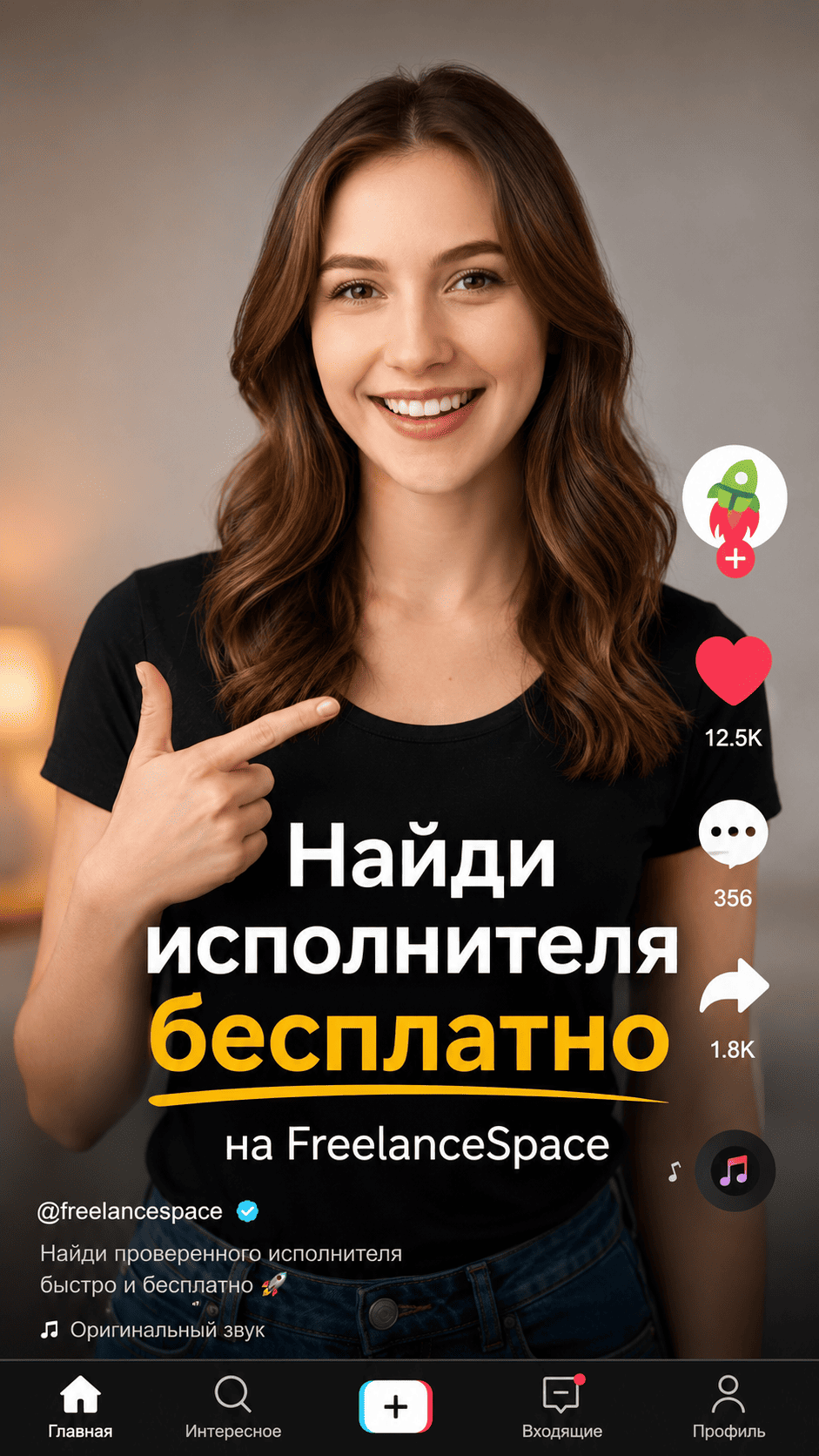 Пример короткого видео о FreelanceSpace